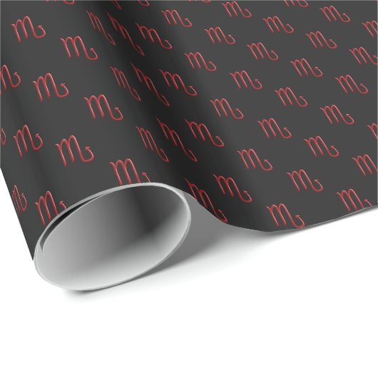 Cadeau Ruby Scorpio Symbole papier à envelopper (Coin rond)