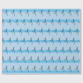 Cadeau Runner Runner Blue Motif Wrapping Papier (Plat)