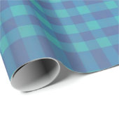 Cadeau Rupydetequila Papier Lin Linge Gingham Unique (Coin rond)