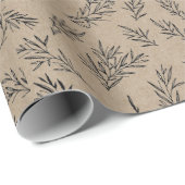 Cadeau Rustic Kraft Merci Papier d'enveloppement de vacan (Coin rond)