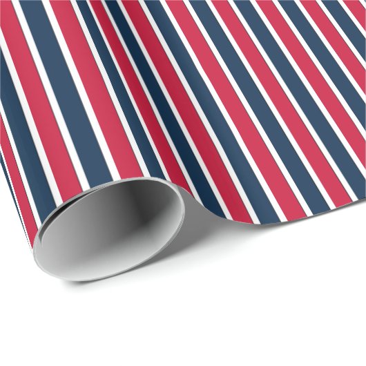 Cadeau RWB, Coord De Baseball. Bandes PAPIER DE WRAPPER 1 (Coin rond)