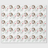 Cadeau Saanen Et Bébé Chèvre Papier Enveloppant Noël (Plat)