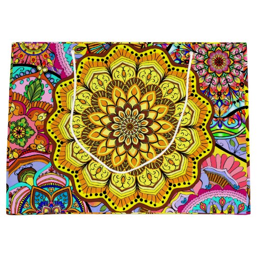 Cadeau Sac fleur mandala (Devant)