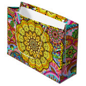 Cadeau Sac fleur mandala (Devant Angle)