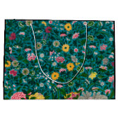 CADEAU SAC FLEURI CHINOIS MODÈLE NOIR ET VERT (Dos)