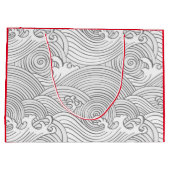 CADEAU SAC JAPONAIS VAGUE MOTIF SUR ROUGE (Dos)