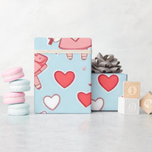 Cadeau Saint Valentin Anges & Coeurs Enveloppement Papier