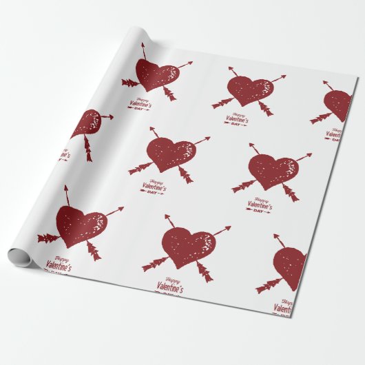 Cadeau Saint-Valentin, coeur doux envelopper papier (Déroulé)
