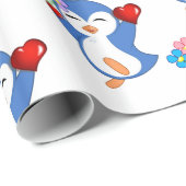 Cadeau Saint-Valentin Enveloppement papier Coeurs de ping (Coin rond)