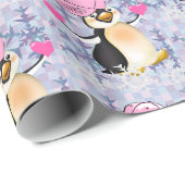 Cadeau Saint-Valentin Enveloppement papier Coeurs de ping (Coin rond)