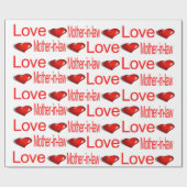 Cadeau Saint Valentin Envelopper le papier Aimer mère en  (Plat)