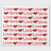 Cadeau Saint Valentin Envelopper le papier Amour Père en (Plat)