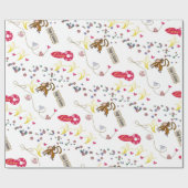 Cadeau Saint-Valentin Envelopper le papier singe Bananes (Plat)