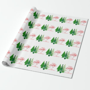 Cadeau Salutations de Noël, papier d'enveloppement des ar