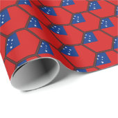 Cadeau Samoa Drapeau Papier d'enveloppement de peigne (Coin rond)