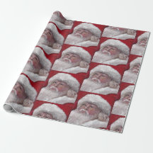 Santa Clause Papier d'enveloppement de cadeaux fac