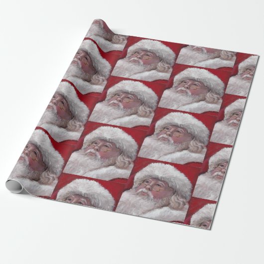 Cadeau Santa Clause Papier d'enveloppement de cadeaux fac (Déroulé)