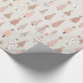 Cadeau Sapin Noël Rose Scandinave Cadeaupapier (Hoek)