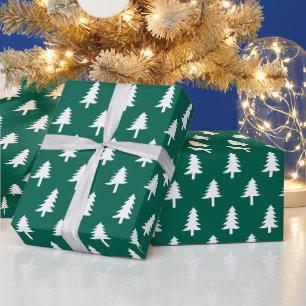 Cadeau Sapins de Noël Papier d'emballage de fête en ver