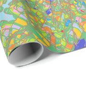 Cadeau Sari indien abstrait comme beaucoup de papier vert (Coin rond)