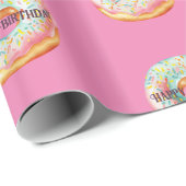 Cadeau Saupoudrer le papier d'emballage d'aquarelle (Coin rond)