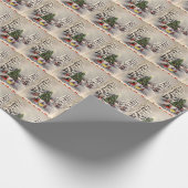 Cadeau Scène hiver vintage Papier d'enveloppement de Noël (Coin)