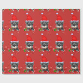 Cadeau Schnauzer miniature en papier d'enveloppement de c (Plat)