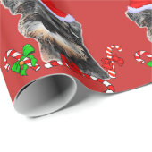 Cadeau Schnauzer miniature en papier d'enveloppement de c (Coin rond)