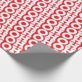 Cadeau Script de bloc "HOHOHO" (rouge) - Papier d'envelop (Coin)