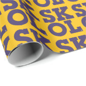 Cadeau Script de bloc "SKOL" - Papier d'enveloppement (Ja (Coin rond)