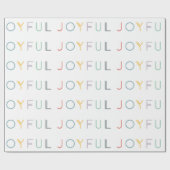 Cadeau Script moderne Joyful Pastel Papier d'enveloppemen (Plat)