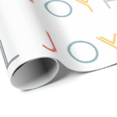 Cadeau Script moderne Joyful Pastel Papier d'enveloppemen (Coin rond)