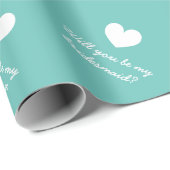 Cadeau Seras-tu mon papier d'emballage pour demande de se (Coin rond)