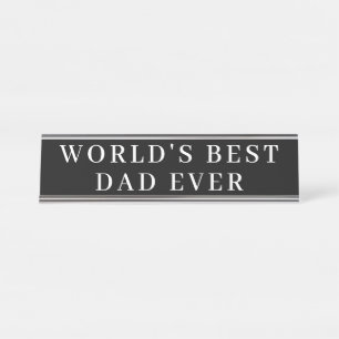 Cadeau Set 'Beste Papa van de Wereld' Bureau Naambordje