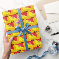 Sicile papier enveloppant, drapeau sicilien patrio