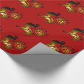 Cadeau Signe chinois coq 2017 et papier de calligraphie W (Coin)