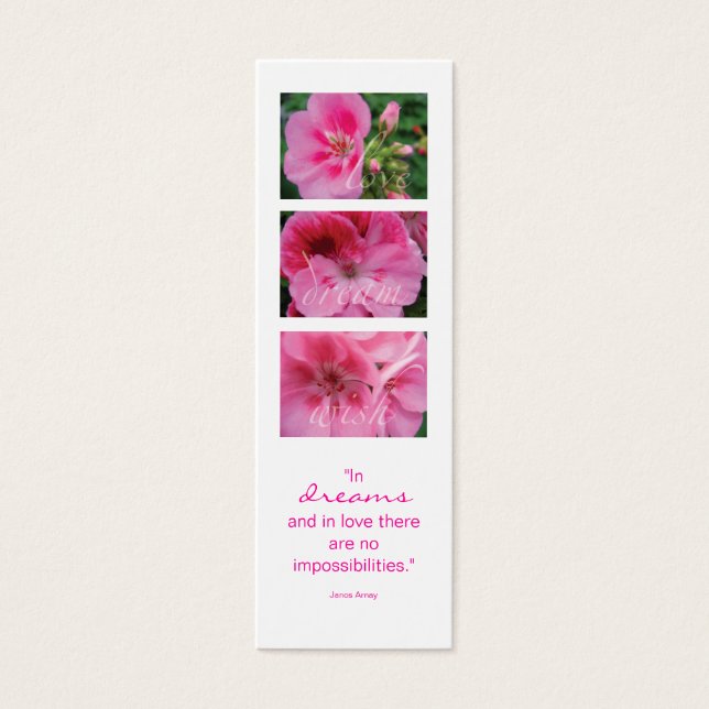 Cadeau Signet à fleurs roses (Devant)
