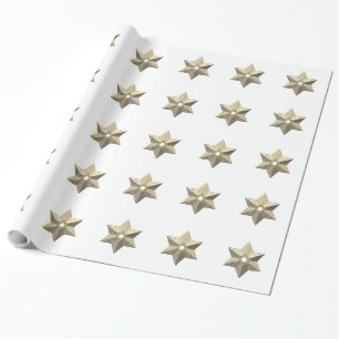 Cadeau Silver et Gold Star de David Wrapping Papier