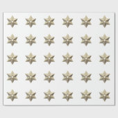 Cadeau Silver et Gold Star de David Wrapping Papier (Plat)