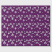 Cadeau Silver Snowflakes Papier d'emballage de vacances (Plat)
