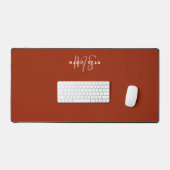 Cadeau simple monogramme minimaliste rouge écarlat (Clavier et souris)