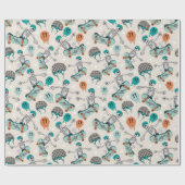 Cadeau Skateboard Skeleton Party Enveloppement Papier (Plat)