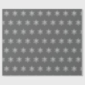 Cadeau Snowflakes blanc Papier Arrière - plan gris (Plat)
