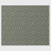 Cadeau Snowflakes Christmas Dark Green Wrapper Papier (Plat)