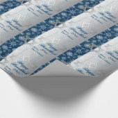 Cadeau Snowflakes Happy Hanoukka Wrapping Papier (Coin)