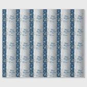 Cadeau Snowflakes Happy Hanoukka Wrapping Papier (Plat)
