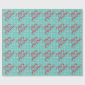 Cadeau Snowflakes Turquoise papier d'emballage moderne de (Plat)