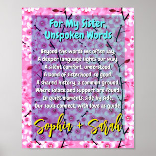 Cadeau Soeur Unique   Poster pour elle