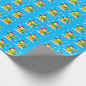 Cadeau Softball Snowman Softball Wrapper Papier avec NOM (Coin)