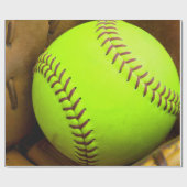 Cadeau Softball Yellow Fast Pitch 8U 10U Papier d'envelop (Plat)